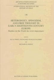 Heterodoxy, Spinozism, and free thought in early-eighteenth-century Europe